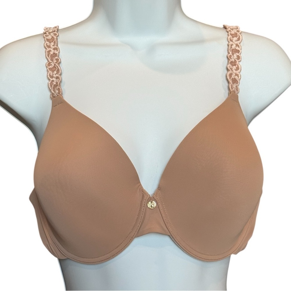 Natori Pure Luxe Custom Coverage Contour underwire bra in café size 36 DD - Picture 2 of 9